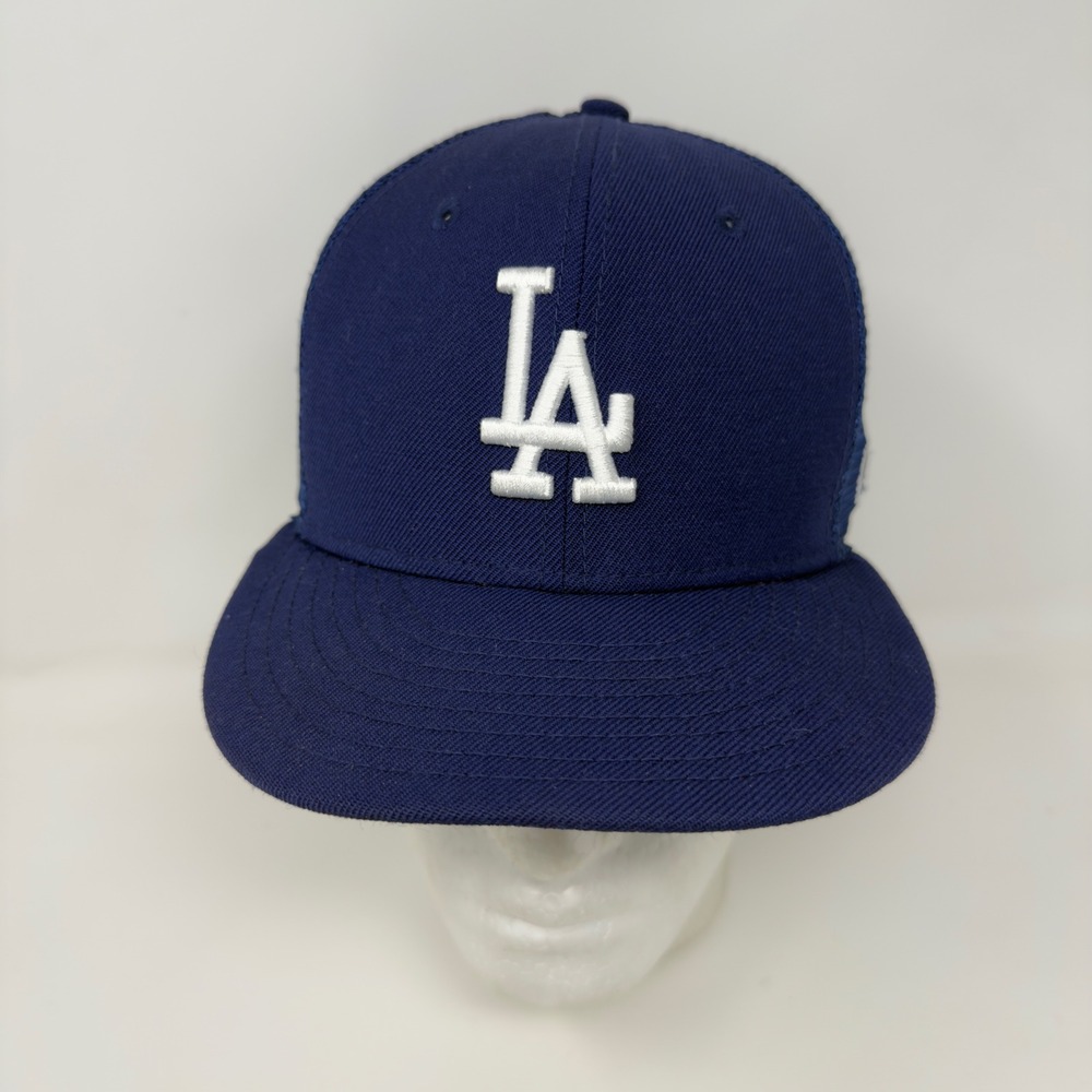 New Era Los Angeles Dodgers Navy Blue White Logo Fitted Hat